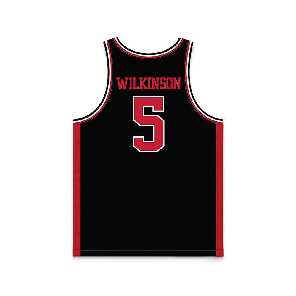 Georgia - NCAA Men's Basketball : Jeremiah Wilkinson - Black Basketball Jersey-1