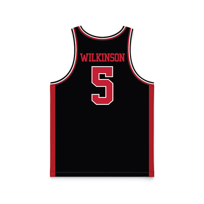 Georgia - NCAA Men's Basketball : Jeremiah Wilkinson - Black Basketball Jersey-1