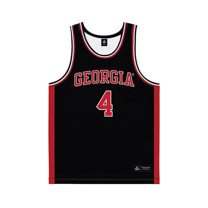 Georgia - NCAA Men's Basketball : Marcus Millender - Black Basketball Jersey-0