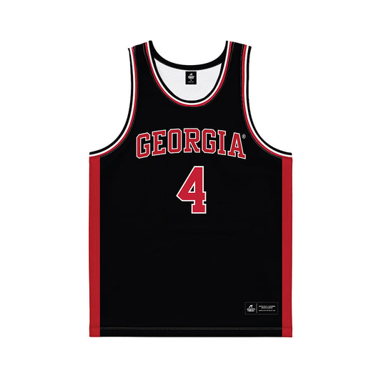 Georgia - NCAA Men's Basketball : Marcus Millender - Black Basketball Jersey-0