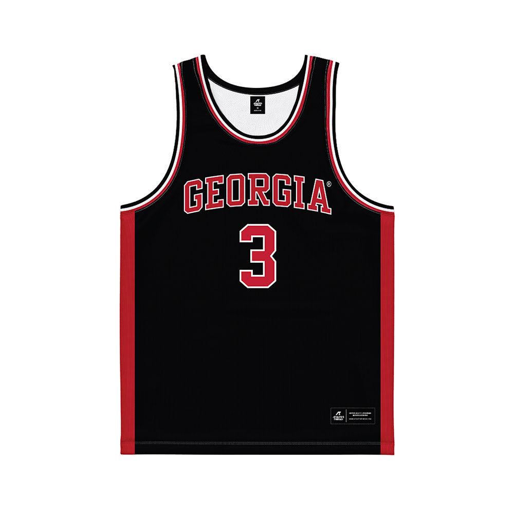 Georgia - NCAA Women's Basketball : Danielle Carnegie - Black Basketball Jersey-0