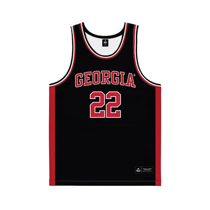 Georgia - NCAA Men's Basketball : Jackson McVey - Black Basketball Jersey-0