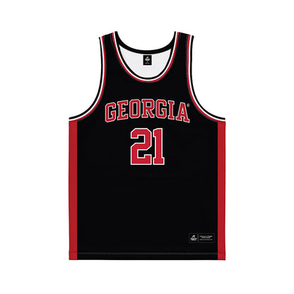 Georgia - NCAA Men's Basketball : Jake Wilkins - Black Basketball Jersey-0