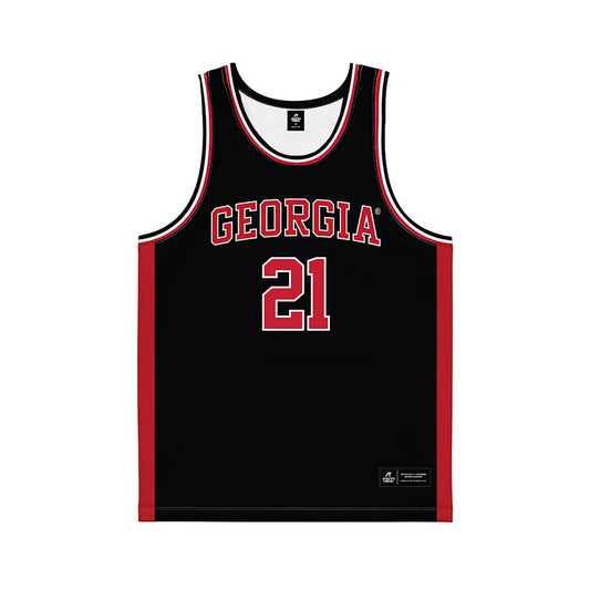 Georgia - NCAA Men's Basketball : Jake Wilkins - Black Basketball Jersey-0