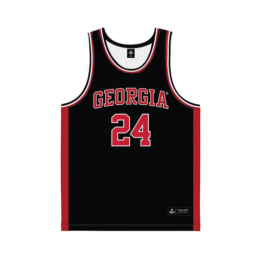 Georgia - NCAA Men's Basketball : Jaden Newell - Black Basketball Jersey-0