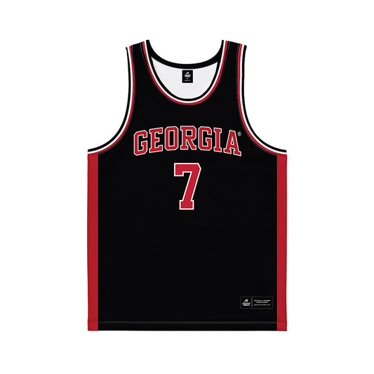 Georgia - NCAA Men's Basketball : Justin Bailey - Black Basketball Jersey-0