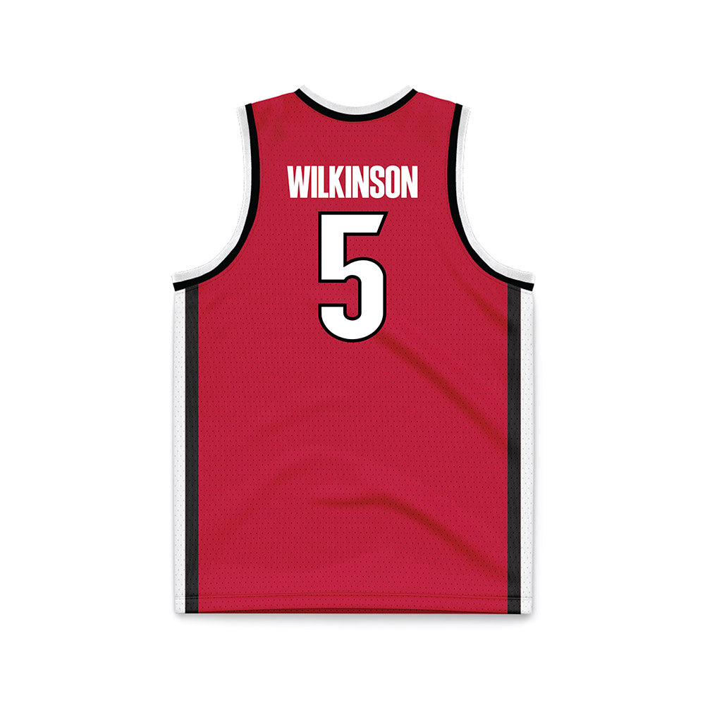 Georgia - NCAA Men's Basketball : Jeremiah Wilkinson - Red Basketball Jersey-1