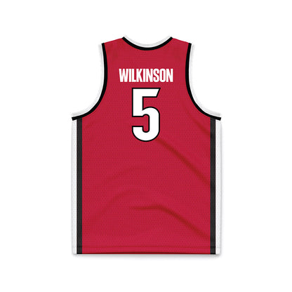 Georgia - NCAA Men's Basketball : Jeremiah Wilkinson - Red Basketball Jersey-1