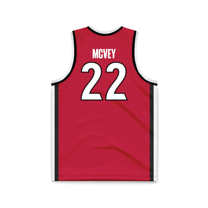 Georgia - NCAA Men's Basketball : Jackson McVey - Red Basketball Jersey-1