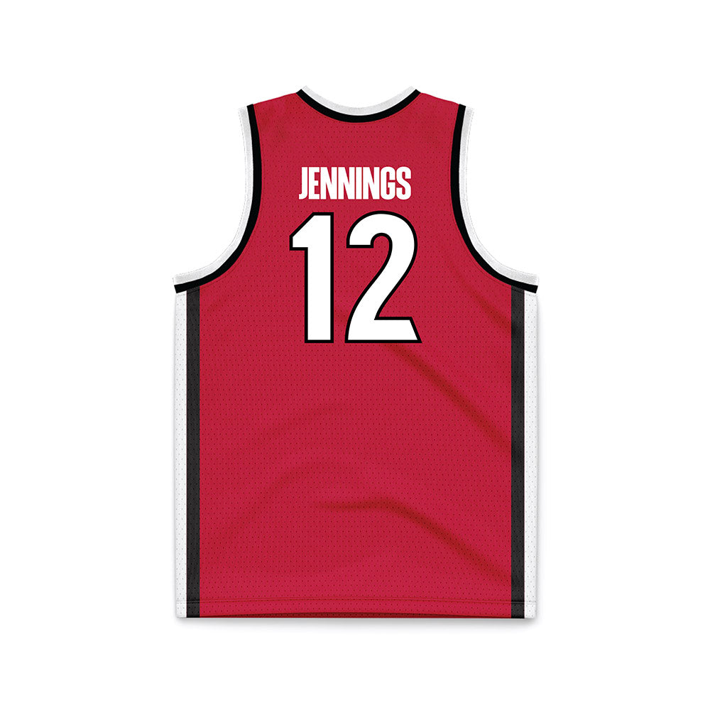 Georgia - NCAA Men's Basketball : Markel Jennings - Red Basketball Jersey-1