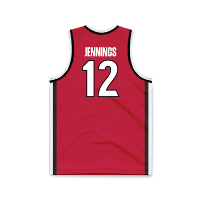 Georgia - NCAA Men's Basketball : Markel Jennings - Red Basketball Jersey-1
