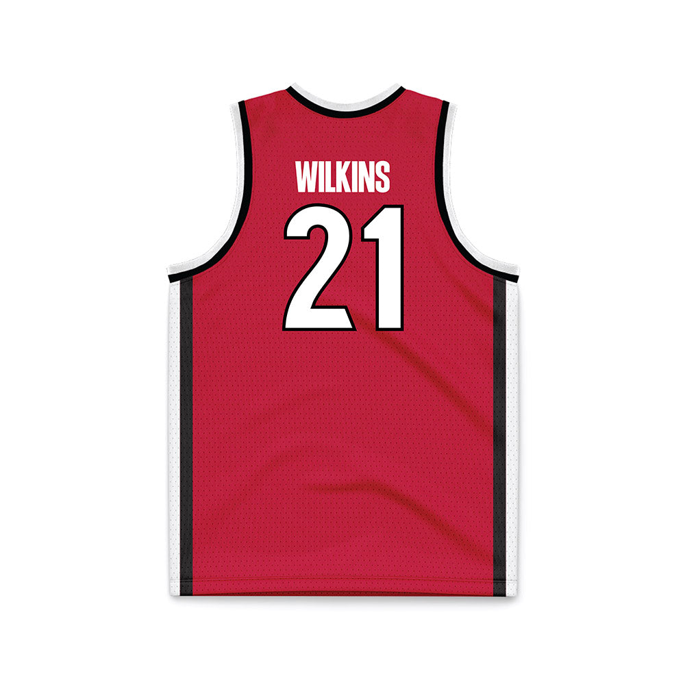 Georgia - NCAA Men's Basketball : Jake Wilkins - Red Basketball Jersey-1