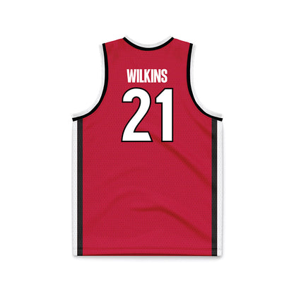 Georgia - NCAA Men's Basketball : Jake Wilkins - Red Basketball Jersey-1