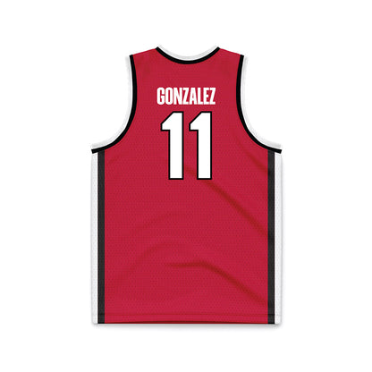 Georgia - NCAA Women's Basketball : Enjulina Gonzalez - Red Basketball Jersey-1