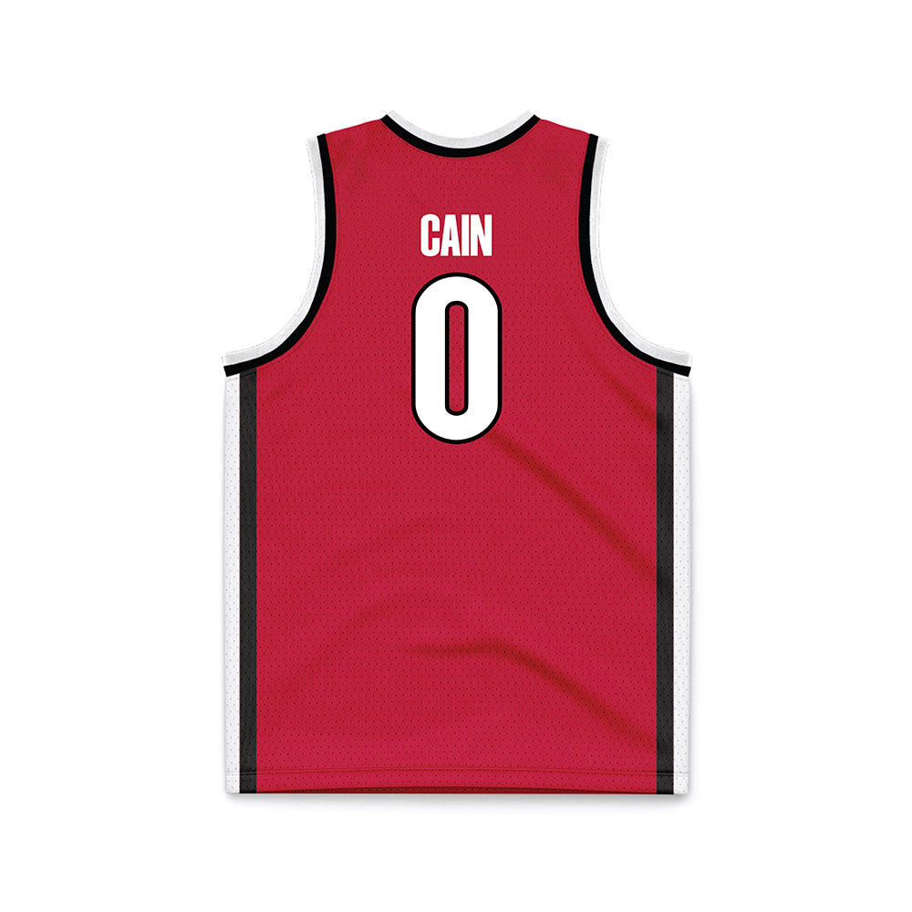 Georgia - NCAA Men's Basketball : Blue Cain - Red Basketball Jersey-1