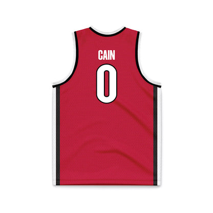 Georgia - NCAA Men's Basketball : Blue Cain - Red Basketball Jersey-1