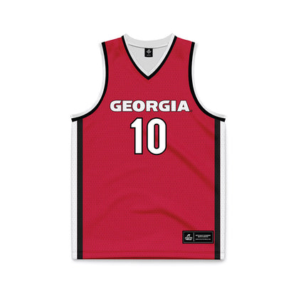Georgia - NCAA Women's Basketball : Aubrey Beckham - Red Basketball Jersey-0