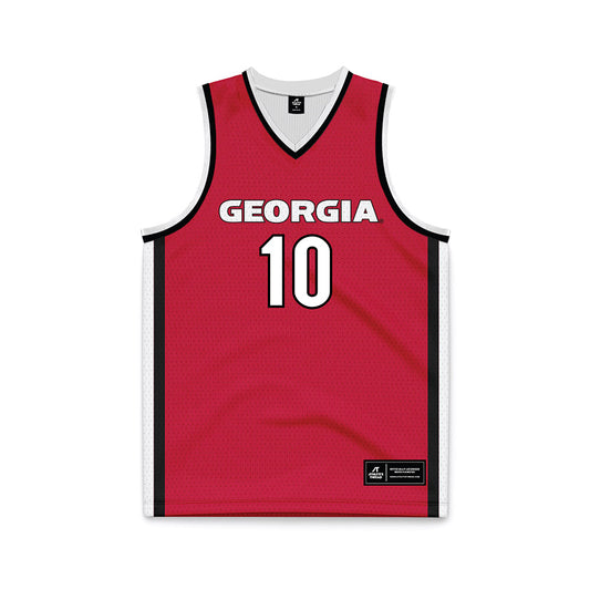 Georgia - NCAA Women's Basketball : Aubrey Beckham - Red Basketball Jersey-0