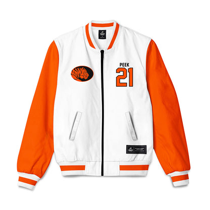 ECU - NCAA Baseball : Caleb Peek - Bomber Jacket-0