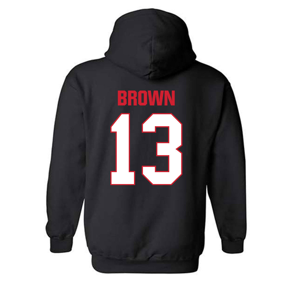 MSUM - NCAA Men's Basketball : Timaris Brown - Classic Shersey Hooded Sweatshirt-3