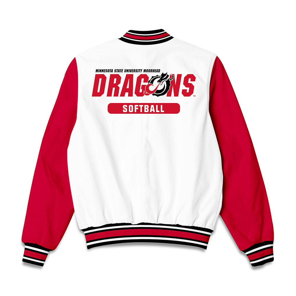 MSUM - NCAA Softball : Teagan Pranchke - Bomber Jacket-1