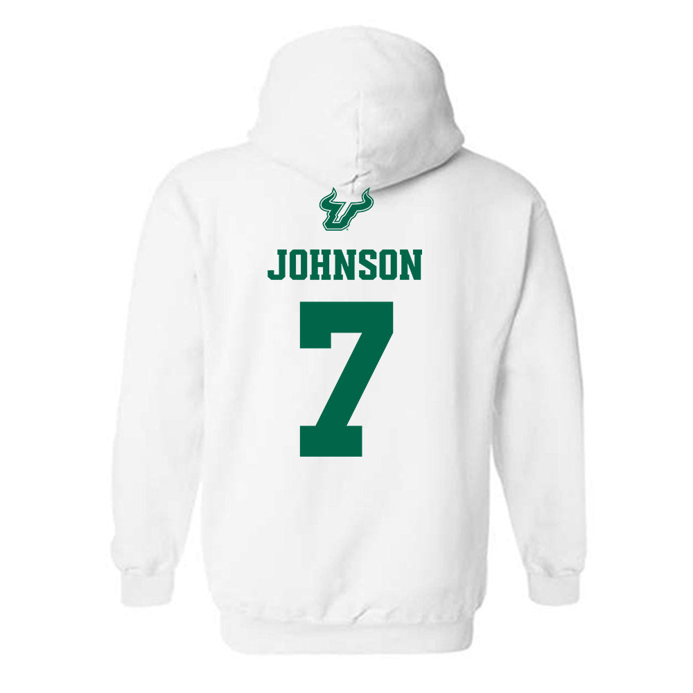 USF - NCAA Men's Basketball : Jayden Johnson - EDGE Classic Shersey Hooded Sweatshirt-1