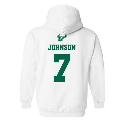 USF - NCAA Men's Basketball : Jayden Johnson - EDGE Classic Shersey Hooded Sweatshirt-1