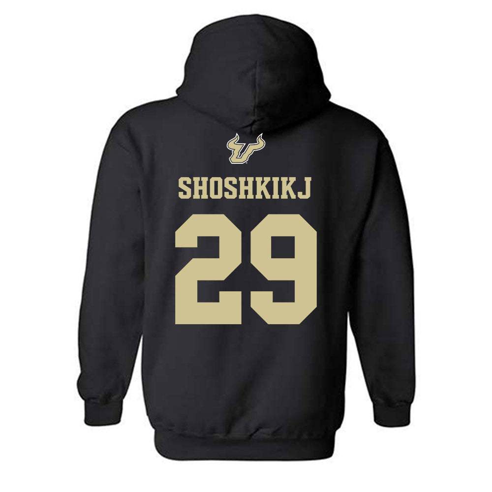 USF - NCAA Men's Basketball : Andrej Shoshkikj - EDGE Classic Shersey Hooded Sweatshirt-1