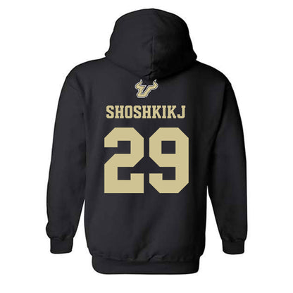 USF - NCAA Men's Basketball : Andrej Shoshkikj - EDGE Classic Shersey Hooded Sweatshirt-1