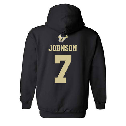 USF - NCAA Men's Basketball : Jayden Johnson - EDGE Classic Shersey Hooded Sweatshirt-1