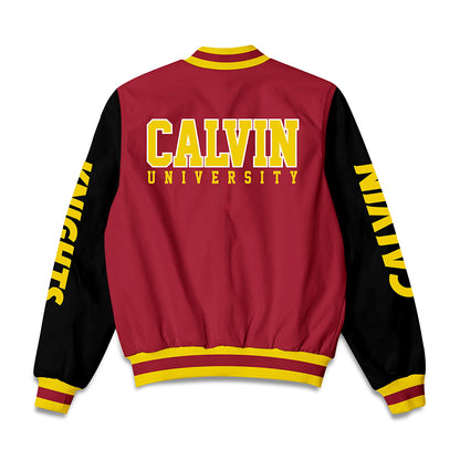 Calvin - NCAA Baseball : Logan Nelson - Bomber Jacket-1