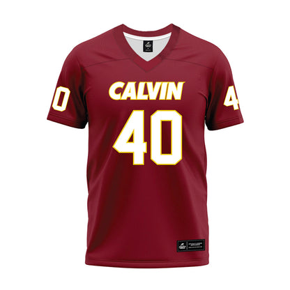 Calvin - NCAA Football : Rowan Stewart - Maroon Premium Football Jersey-0