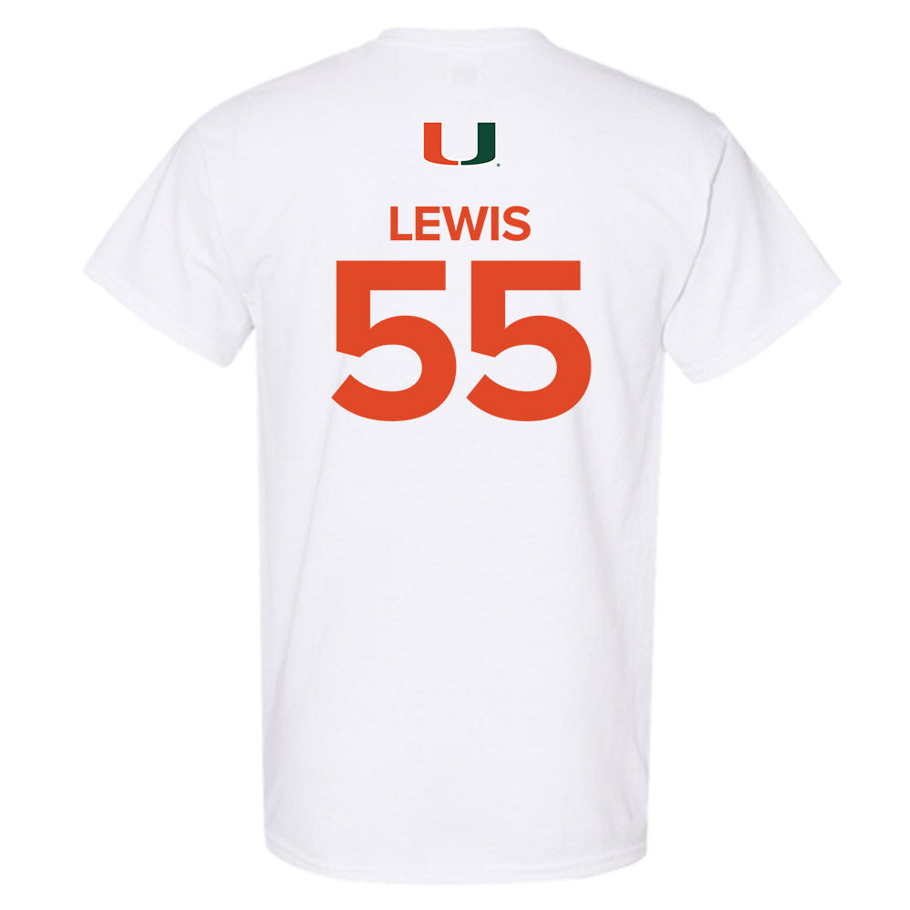 Miami - NCAA Men's Basketball : Acaden Lewis - Replica Shersey T-Shirt-1