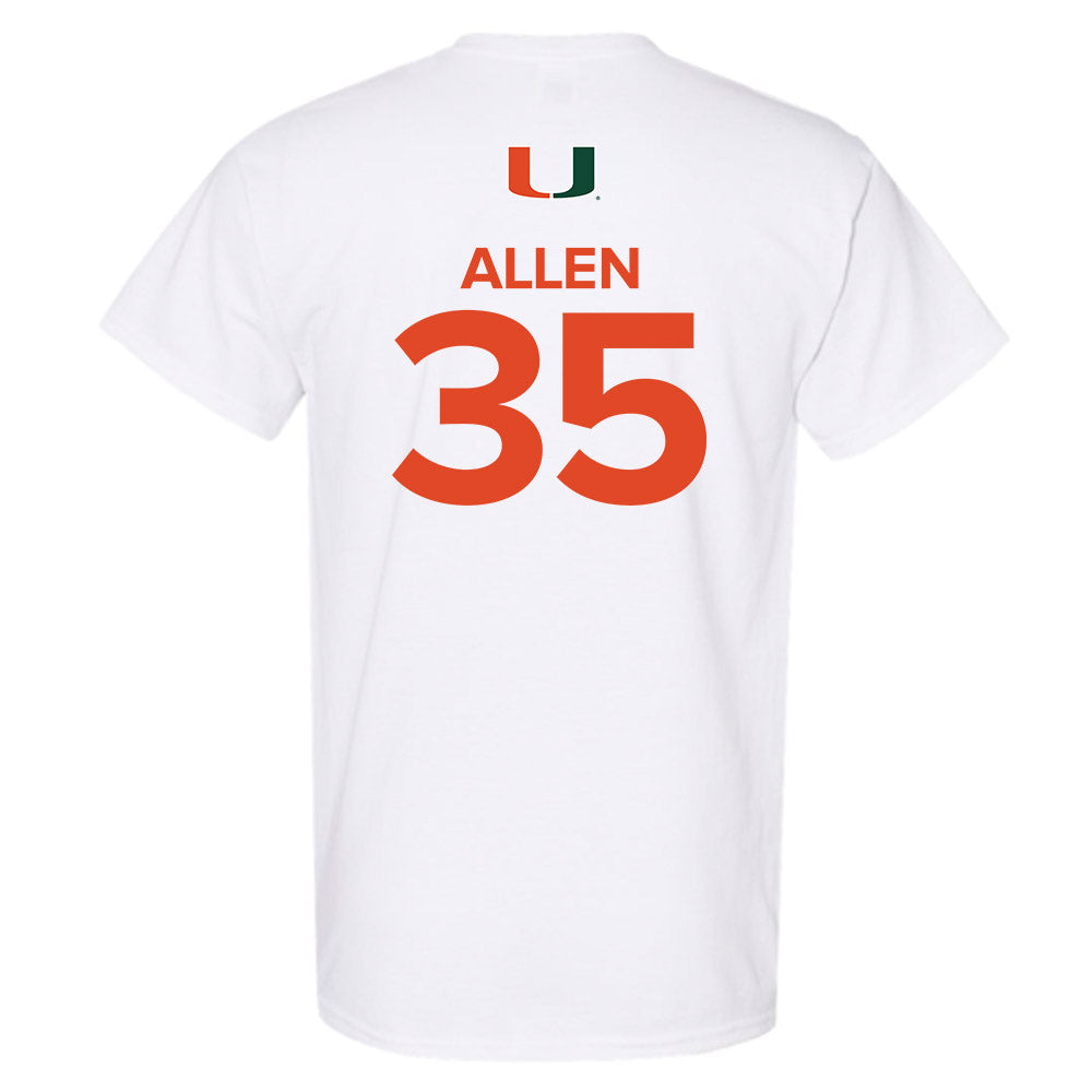 Miami - NCAA Men's Basketball : Dante Allen - Replica Shersey T-Shirt-1