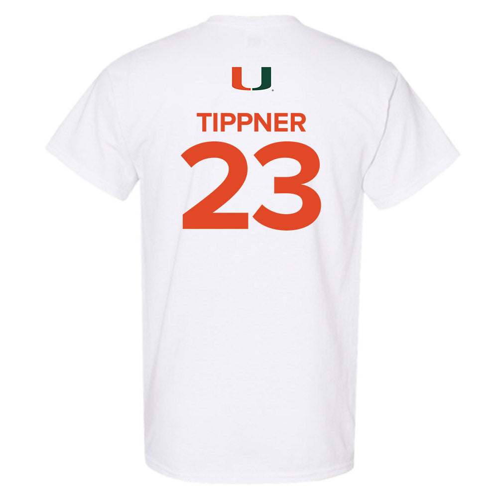 Miami - NCAA Women's Basketball : Meredith Tippner - Replica Shersey T-Shirt-1