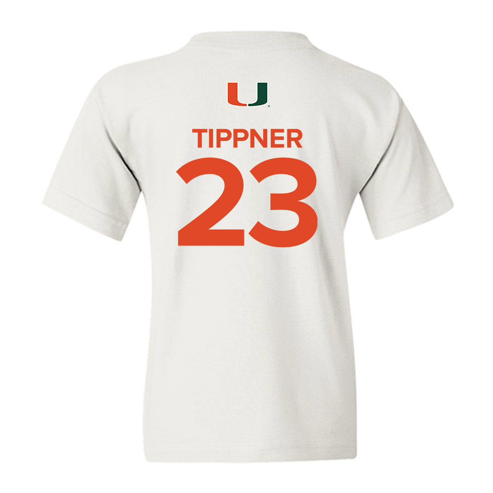 Miami - NCAA Women's Basketball : Meredith Tippner - Replica Shersey Youth T-Shirt-1
