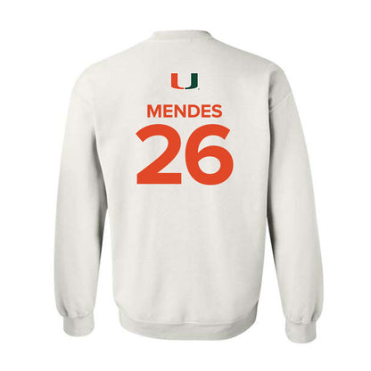 Miami - NCAA Women's Basketball : Dayana Mendes - Replica Shersey Crewneck Sweatshirt-1