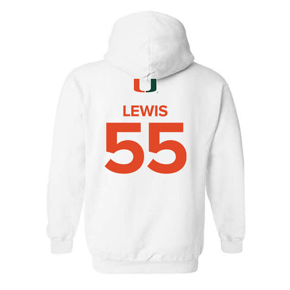 Miami - NCAA Men's Basketball : Acaden Lewis - Replica Shersey Hooded Sweatshirt-1