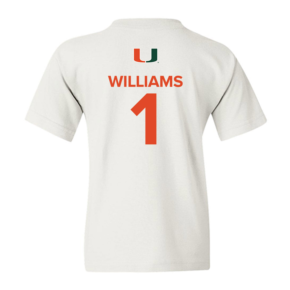 Miami - NCAA Women's Basketball : Camille Williams - Replica Shersey Youth T-Shirt-1