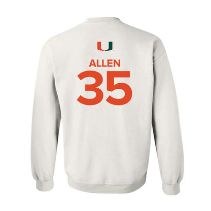 Miami - NCAA Men's Basketball : Dante Allen - Replica Shersey Crewneck Sweatshirt-1