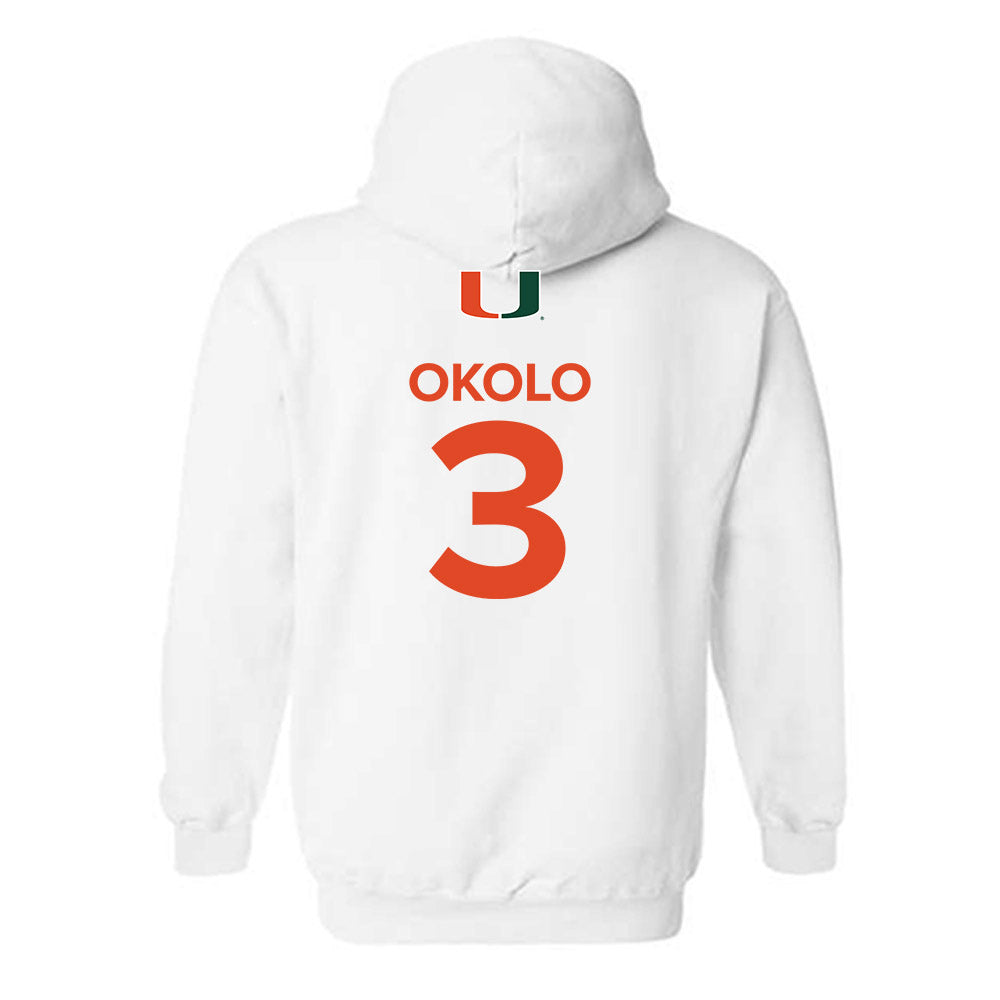 Miami - NCAA Women's Basketball : Soma Okolo - Replica Shersey Hooded Sweatshirt-1