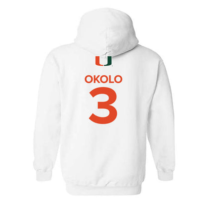 Miami - NCAA Women's Basketball : Soma Okolo - Replica Shersey Hooded Sweatshirt-1