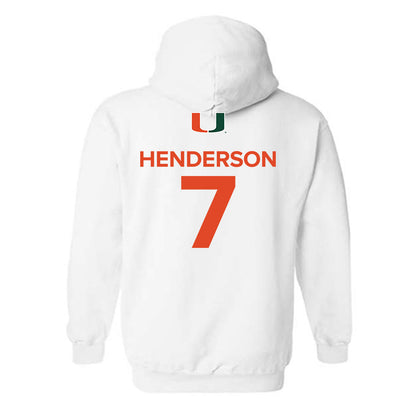 Miami - NCAA Men's Basketball : Shelton Henderson - Replica Shersey Hooded Sweatshirt-1