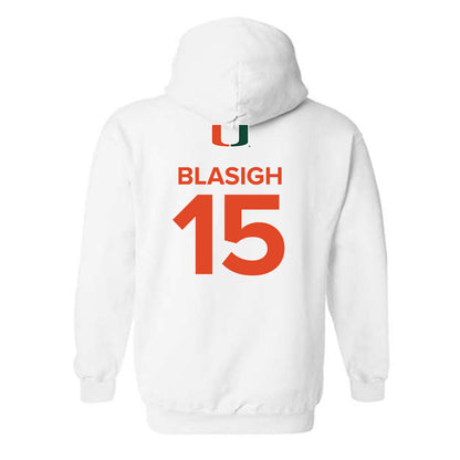 Miami - NCAA Women's Basketball : Vittoria Blasigh - Replica Shersey Hooded Sweatshirt-1