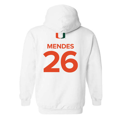 Miami - NCAA Women's Basketball : Dayana Mendes - Replica Shersey Hooded Sweatshirt-1