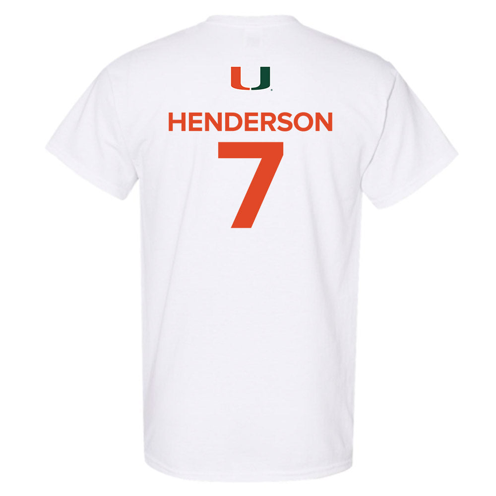 Miami - NCAA Men's Basketball : Shelton Henderson - Replica Shersey T-Shirt-1