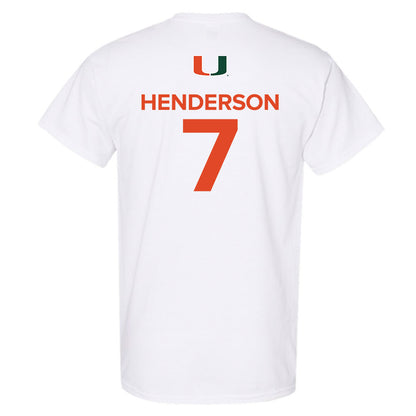 Miami - NCAA Men's Basketball : Shelton Henderson - Replica Shersey T-Shirt-1