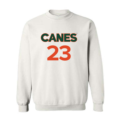 Miami - NCAA Women's Basketball : Meredith Tippner - Replica Shersey Crewneck Sweatshirt-0