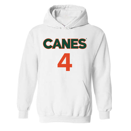 Miami - NCAA Men's Basketball : Marcus Allen - Replica Shersey Hooded Sweatshirt-0