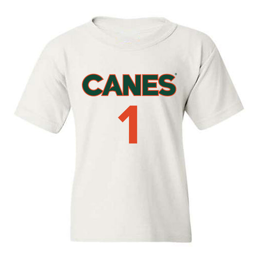 Miami - NCAA Women's Basketball : Camille Williams - Replica Shersey Youth T-Shirt-0